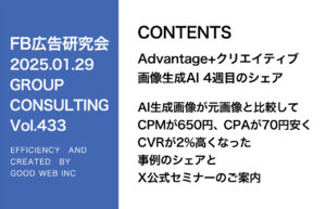 第433回 AI生成画像が元画像と比較してCPMが650円、CPAが70円安く、CVRが2%高くなった事例のシェアとX公式セミナーのご案内