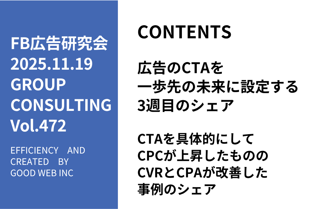 第472回CTAを具体的にしてCPCが上昇したもののCVRとCPAが改善した事例のシェア