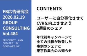 第484回年代別キャンペーンで全ての指標が改善した事例のシェアと東京作業会のお知らせ