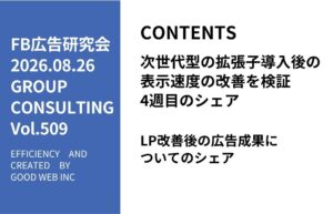 第509回LP改善後の広告成果についてのシェア